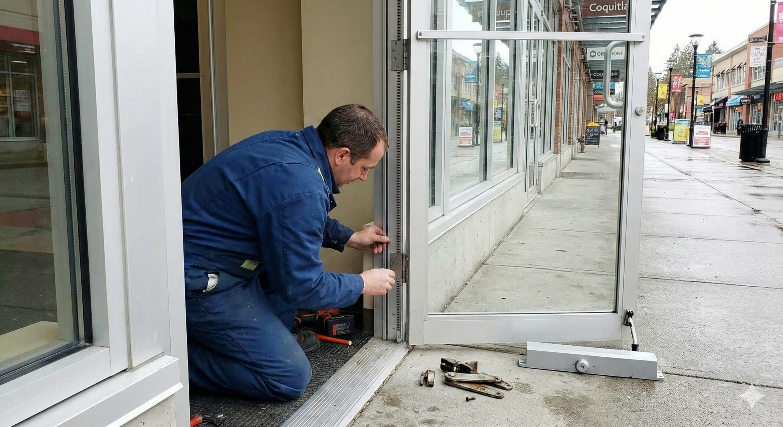 Aluminum Storefront Door Repair