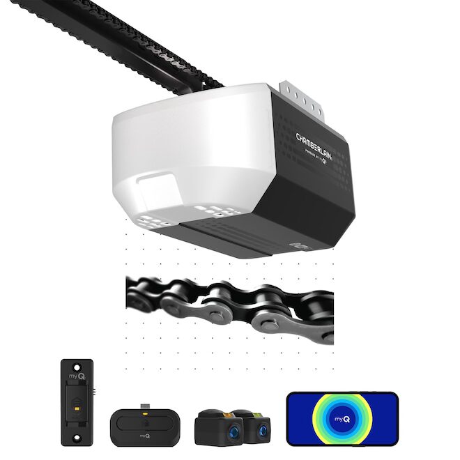 Top 5 Current Affordable Garage Door Openers 2 Top 5 Current Affordable Garage Door Openers Chamberlain C1000C myQ Smart Chain Drive Garage Door Opener