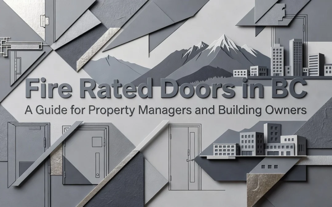 Professional header image for educational tutorial: Fire Rated Doors in BC: A Guide for Property Managers and...