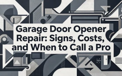 Garage Door Opener Repair: Signs, Costs, and When to Call a Pro